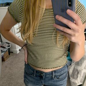 AE Striped Cropped Top